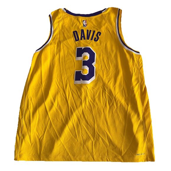 Nike Los Angeles Lakers Anthony Davis Jersey Men's XXL Purple Yellow Swingman #3 - Picture 4 of 9